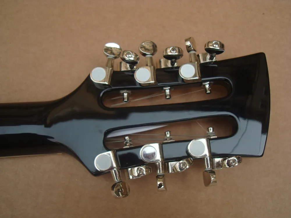 Черный 12 строки Ricken Backer Гитары высокого качества R тремоло 3 пикапы Custom Shop
