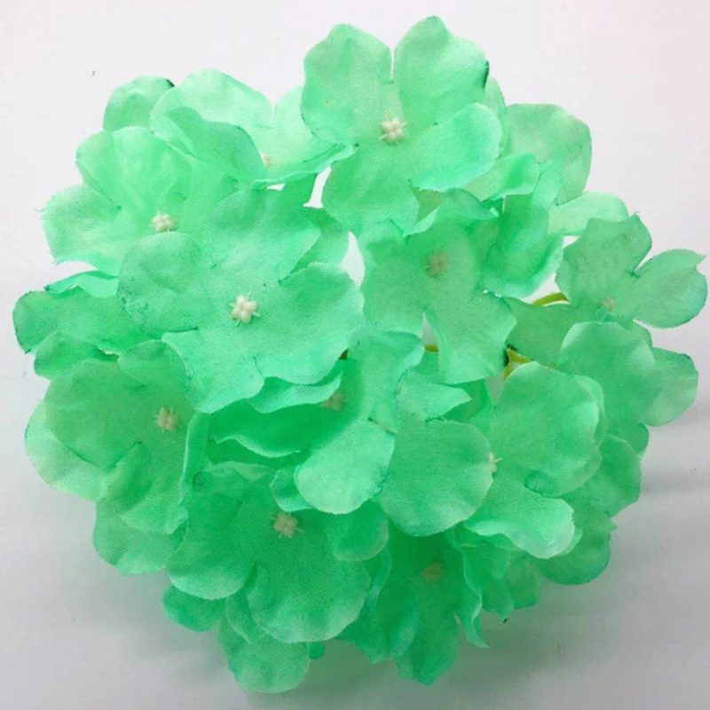 N Цветок лепесток искусственная шелковая Гортензия Цветок голова шар Свадебный путь дома DIY цветок стены аксессуары - Цвет: N