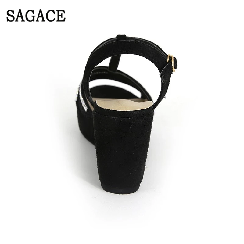 SAGACE/Модные женские босоножки с Т-образным ремешком и пряжкой Босоножки открытым