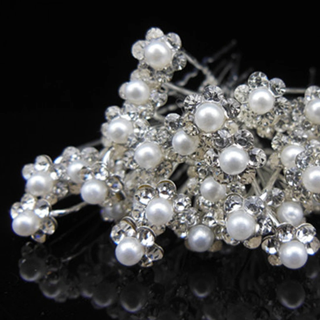 20 шт. свадебные шпильки кристалл жемчуг цветок Инструменты для укладки волос