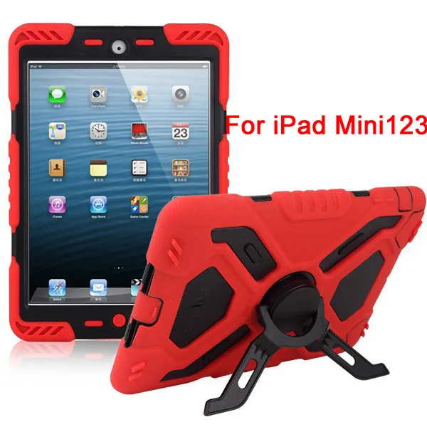 For MINI123 Pepkoo паук силиконовые детские Экстремальный военный, повышенная нагрузка Водонепроницаемый пыли для iPad2/3/4, iPad Air 2 iPad 6 Mini4 с подставкой - Цвет: For MINI123