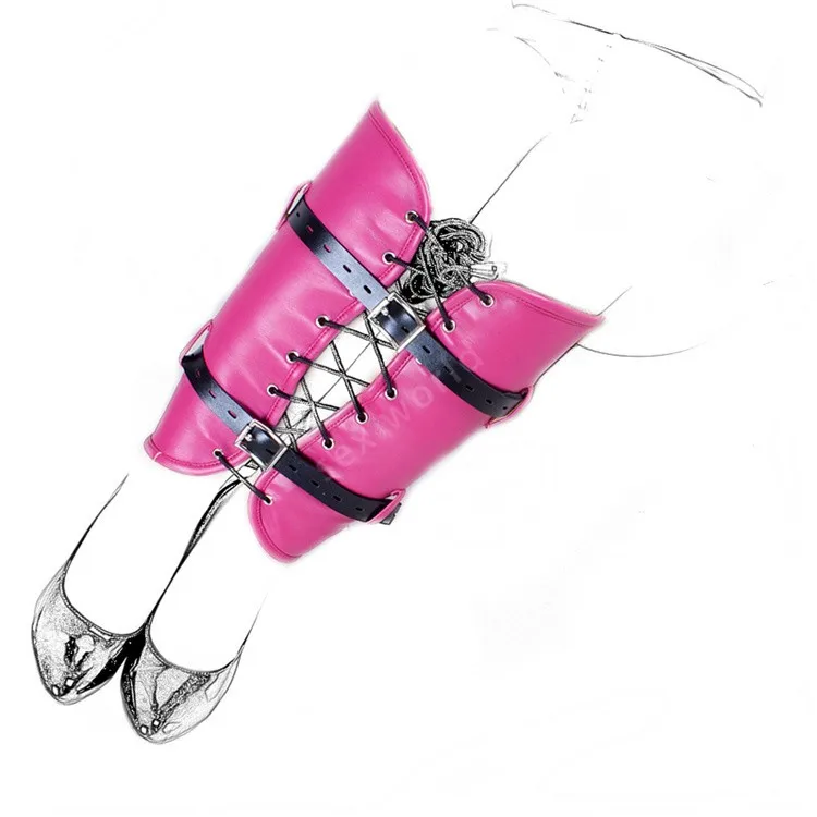 Rose Red PU Leather Bound Leg Straps Ankle Foot Bondage Restraint BDSM Harness Slave Cuff Binder Adults Sex Toys For Woman | Красота и