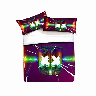 Набор постельного белья с 3d принтом, подарки для диджея Marshmello Friends/Подарочный пододеяльник, набор домашнего текстиля - Цвет: 1