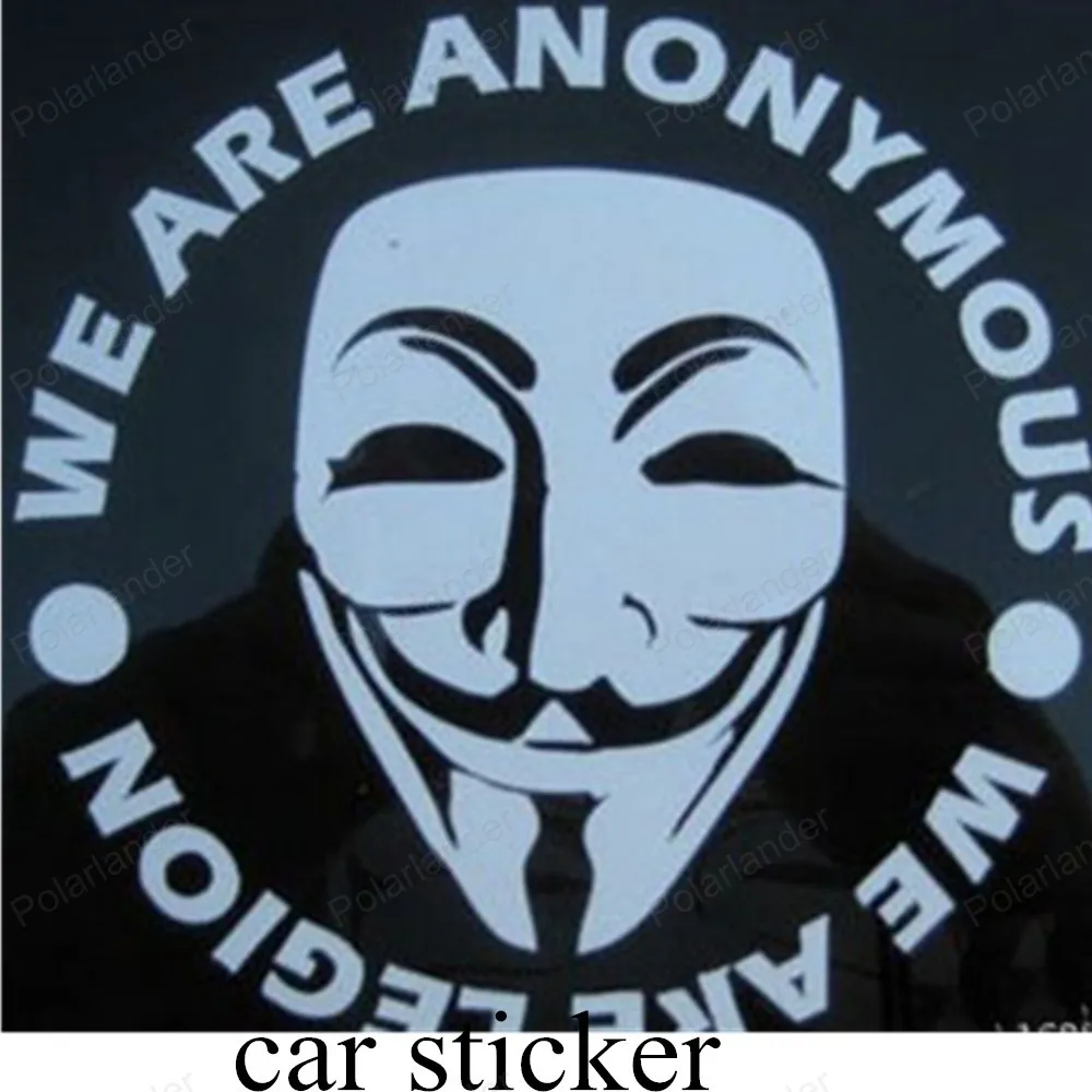 Виниловая наклейка на автомобиль в виде странного смайлика Вендетта для