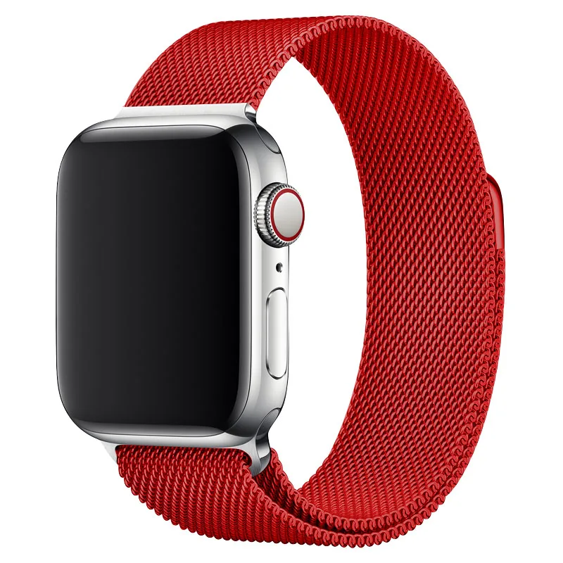 Миланская петля, ремешок для наручных часов Apple Watch Series 5/4/3/2/1 Нержавеющая сталь ремешок для часов металлический браслет для наручных часов Iwatch, 44 мм, 42 мм, 40 мм, 38 мм