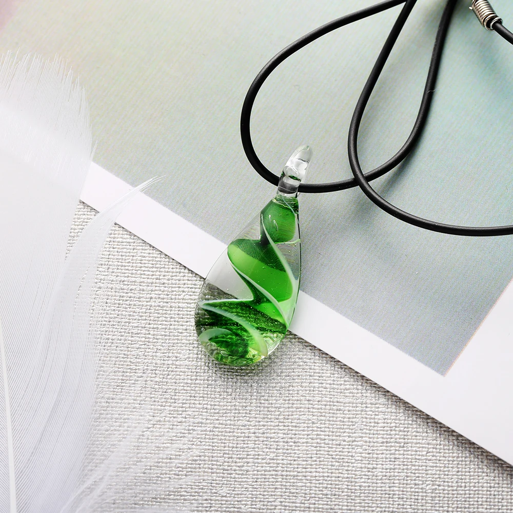 Ожерелье BOEYCJR с подвеской в виде капли воды 5 цветов|glass necklace|drop necklacependant necklace |