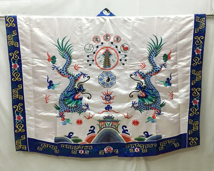 8 цветов черный/белый/синий даосский стиль cassock вышитый дракон даосизм костюмы