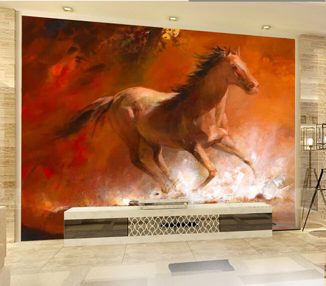 

Custom papel DE parede 3 d, the horse mural to the sitting room the bedroom TV wall waterproof wallpaper textile cloth