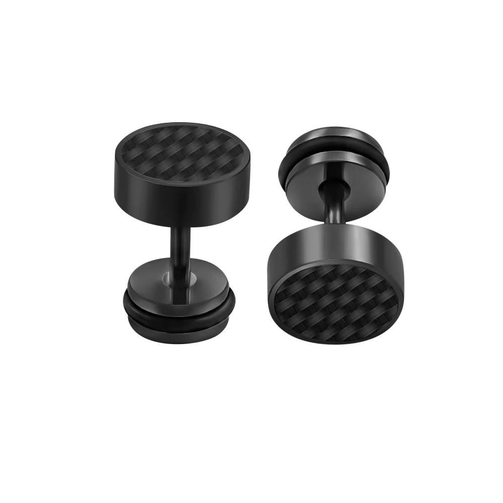 Серьги в стиле панк рок-жеребец для мужчин и женщин модные черные круглые серьги