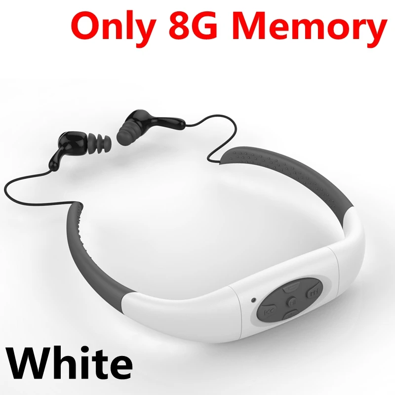 8G no bluetooth Bluetooth наушники, беспроводные наушники, IPX8, водонепроницаемая гарнитура, для подводного спорта, шейный, для плавания, дайвинга, 4G, 8G, музыкальный плеер - Цвет: 8G no bluetooth