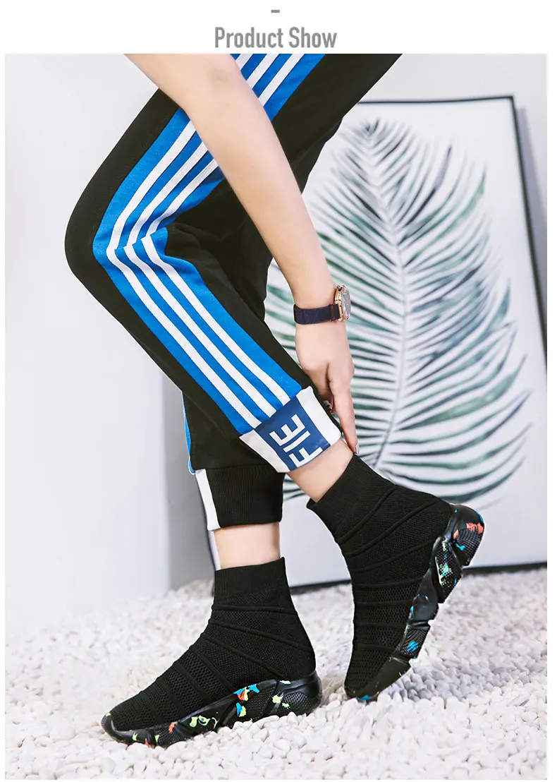 MWY Socks/обувь на плоской подошве; женские кроссовки из дышащего сетчатого материала; zapatillas mujer Deportiva; эластичная повседневная обувь для прогулки