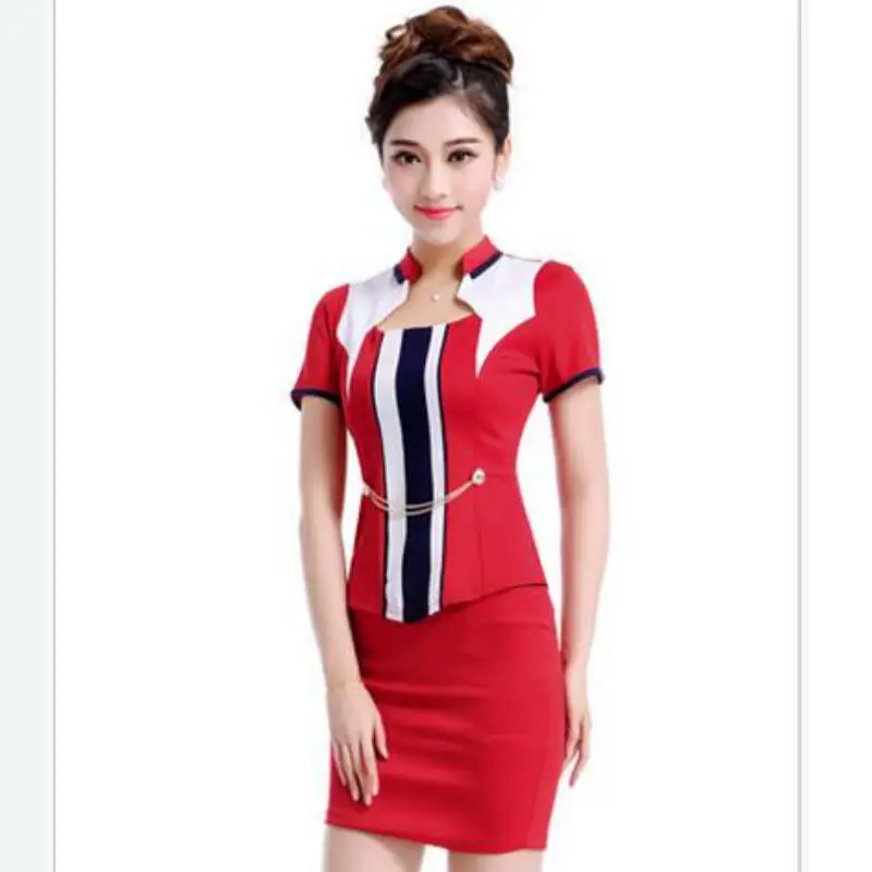 Женщины Сексуальные Стойке Регистрации Отеля Униформы Установить Новый Дизайн С