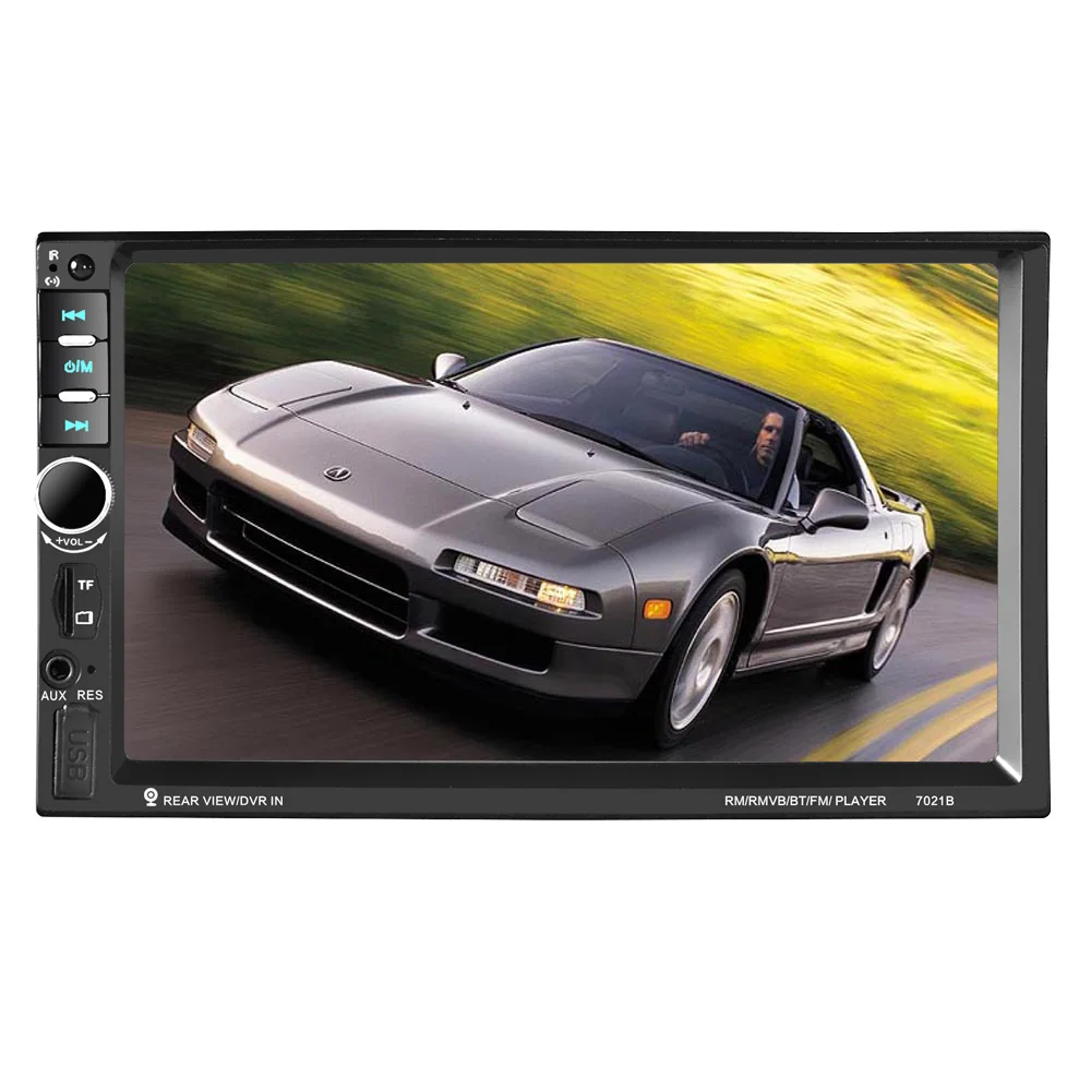 7021B 2 Din 12V автомобильное многофункциональное радио сенсорный экран Bluetooth MP3 плеер