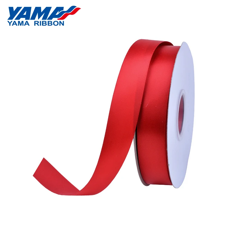 YAMA 6 9 13 16 19 22 мм 100 ярдов Двусторонняя атласная лента сатиновая красная для