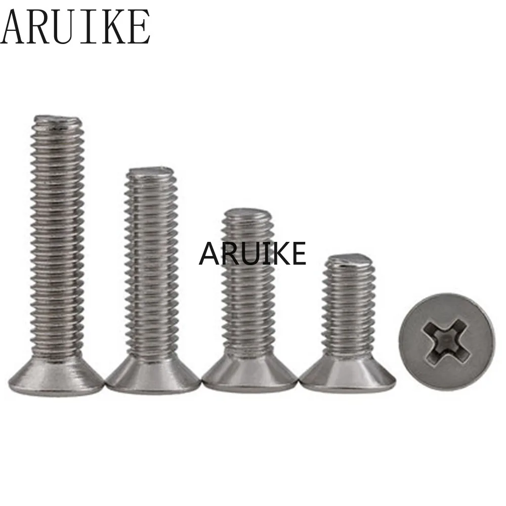 100pcs/Lot GB819 M5x20 mm M5*20 304 Stainless Steel flat head cross Countersunk screw | Обустройство дома