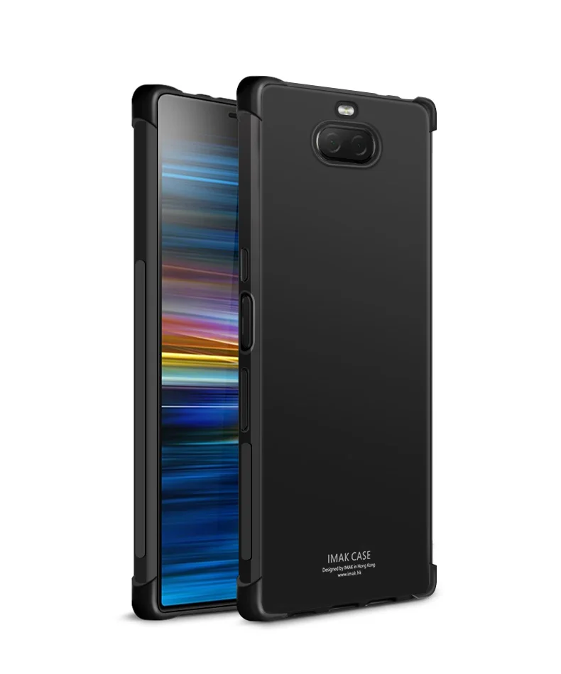 Чехол IMAK Для sony Xperia 10 Plus противоударный силиконовый мягкий прозрачный ТПУ чехол для sony 10 чехол с пленкой