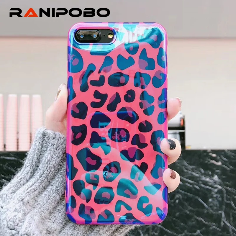 Blu-Ray сексуальный леопардовый чехол для телефона для iPhone 11 11Pro Max XR 6 6S 7 8 Plus X крутой лазер мягкий IMD чехол для задней панели телефона s