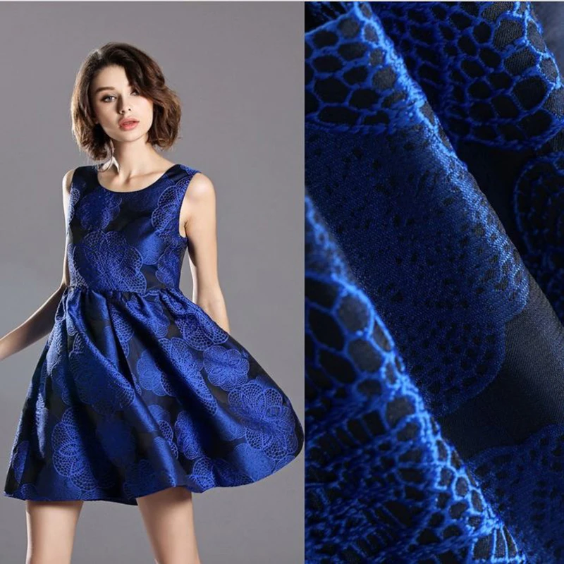 France Imported fashion brand yard dyed jacquard 3D brocade fabric for dress coat cover curtain patchwork sewing DIY | Дом и сад