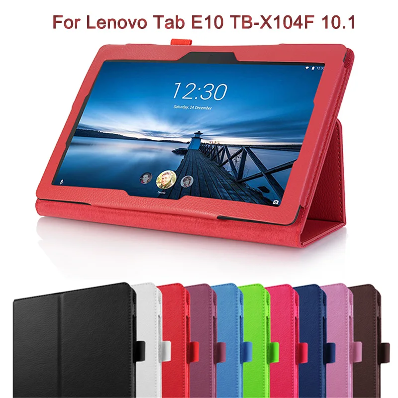 Модный раскладной складной чехол Lichi для lenovo Tab E10 TB-X104F, 10,1 дюймов, тонкий чехол для lenovo E10 10,1