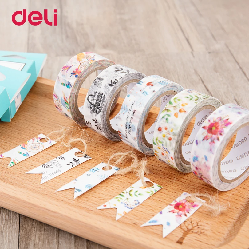 Клейкая лента Deli DIY красивая японская декоративная клейкая васи для украшения