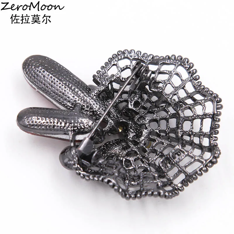 Классическая Брошь Паук Паутина Стразы с кристаллами булавка КАПЛЕВИДНАЯ