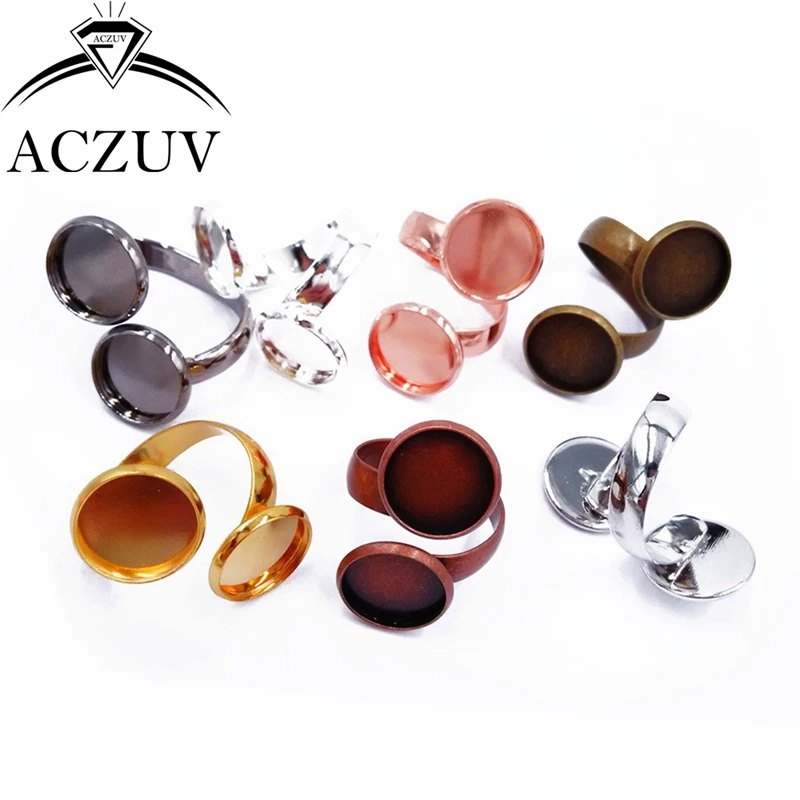 Основа для кабошона с двойной рамкой 10/12 мм серебро/золото/бронза/античная