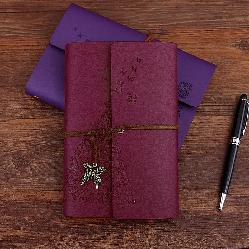 1 шт. юбка красивый винтажный кожаный блокнот с листьями календарь дневник