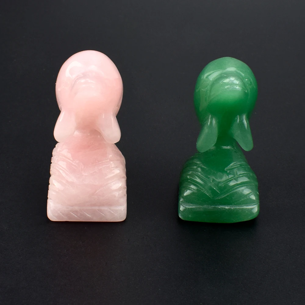 2 шт. ''статуэтки дельфинов Резные натуральный драгоценный камень кристалл