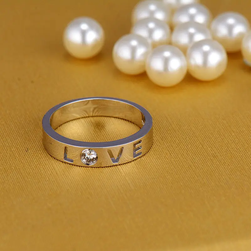LOVERJEWELRY 100% натуральный бриллиант любовь обручальное кольцо кольца из 18Kt белого