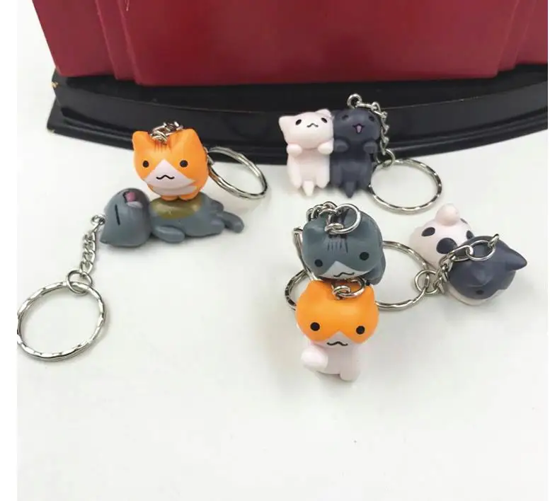 Кошка кукла брелок сумка автомобильный милый ленивый кот кулон фигурка подарок