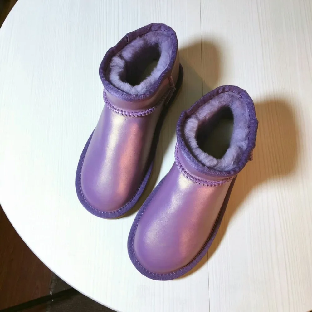 YEGERNA/зимние ботинки из натуральной яловой кожи; новые зимние женские ботинки; Модные женские Теплые ботильоны из натурального меха; качественная обувь