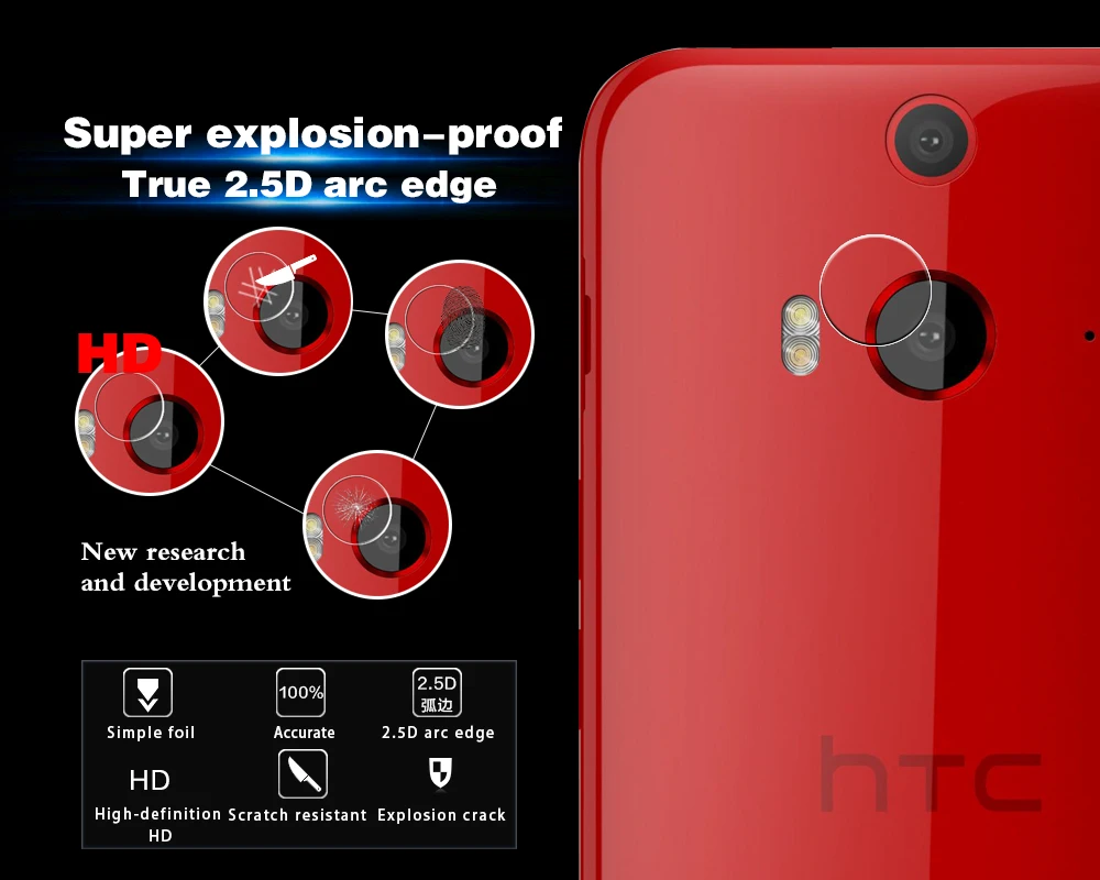 Высокое качество объектив камеры закаленное стекло для HTC Butterfly 2 5 0 &quotотпечатков