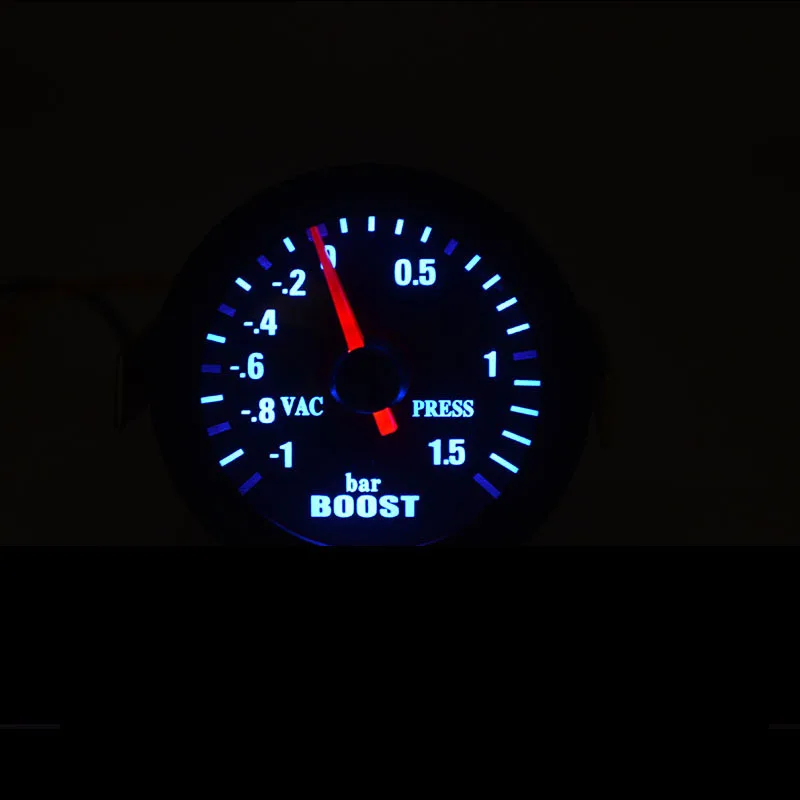 Универсальный автомобильный манометр Turbo Boost 52 мм 1 5 бар синий