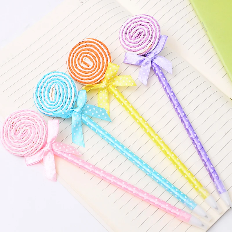 6 шт./лот милая Шариковая ручка карамельных цветов кавайная Ручка леденец для