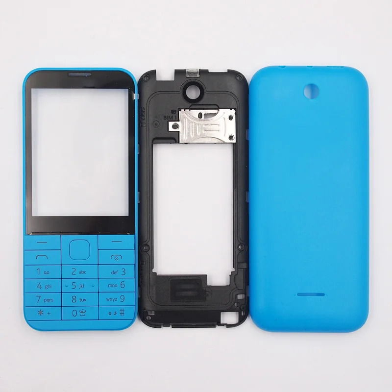 Синий BaanSam Красочный корпус чехол для Nokia 225 N225 с английской клавиатурой - Цвет: Синий