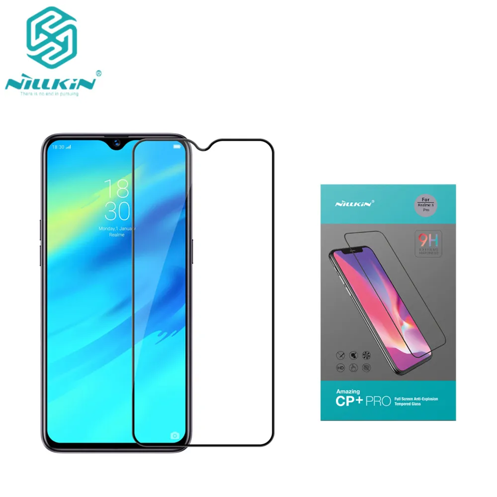 OPPO Realme 3 Pro CP + PRO Полное покрытие закаленное стекло 9H 2.5D изогнутая защита экрана