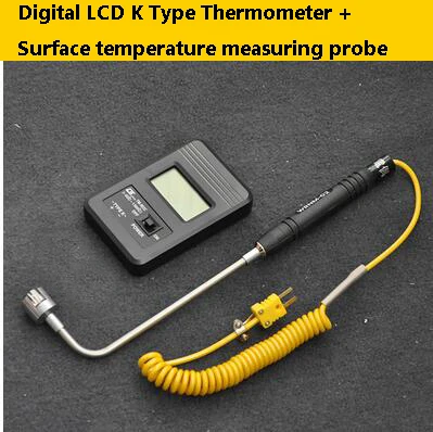 

FEORLO TM-902C (-50C to 750C) Digital LCD K Type Thermometer Single Input +Surface temperature measuring probe For Lab Factory