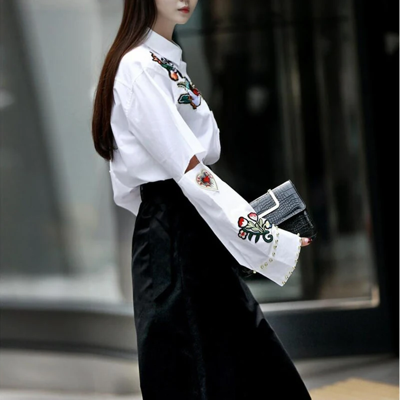 TWOTWINSTYLE 2017 вышивка блузки для малышек женские рубашки мальчиков белый