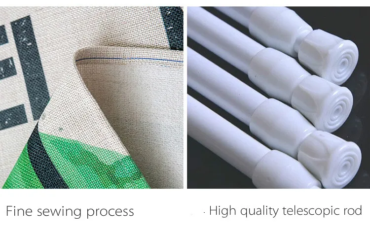 Japanese-style Plant Fabric Curtains Children's Study Partition Porch Curtains Kitchen and Bathroom Curtains