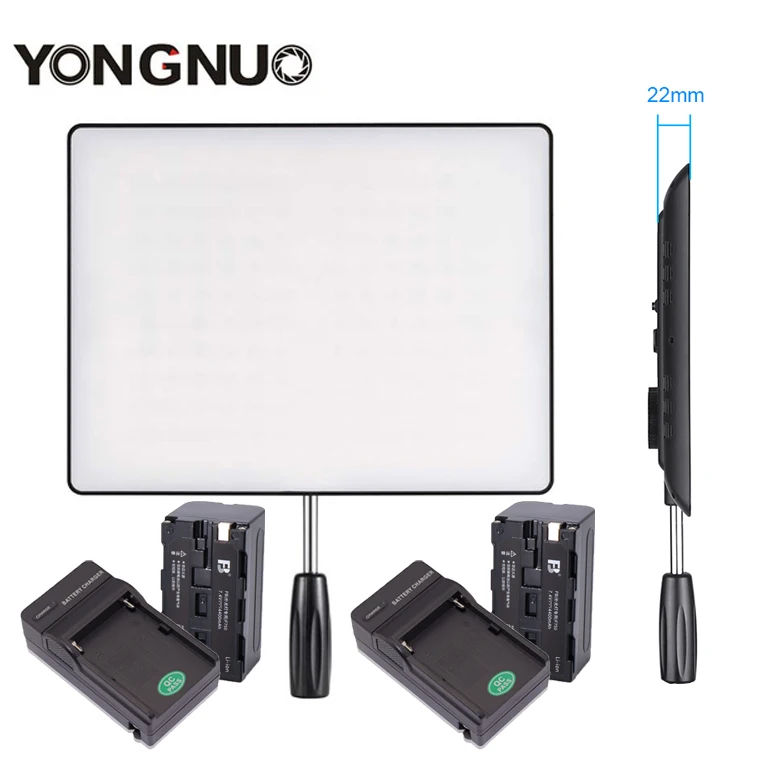 YONGNUO yn600 Air 3200 К 5500 LED Камера видео Фотография Студия Освещение + 2x Зарядное
