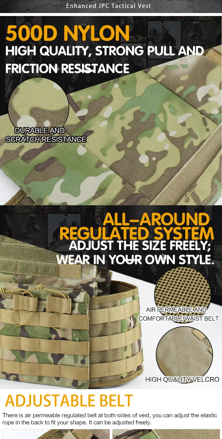 WoSporT Военная Униформа Enhanced Tactical СКП жилет грудь Установка джемпер Перевозчик Airsoft нейлон Молл Шестерни для пейнтбола Охота Стрельба