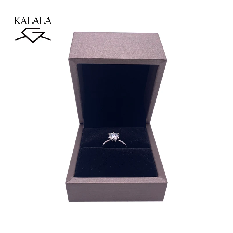 14 к кольцо из белого золота 1ct 2ct 3ct круглая огранка DF Moissanite обручальное кольцо юбилейное кольцо Moissanite кольцо для женщин