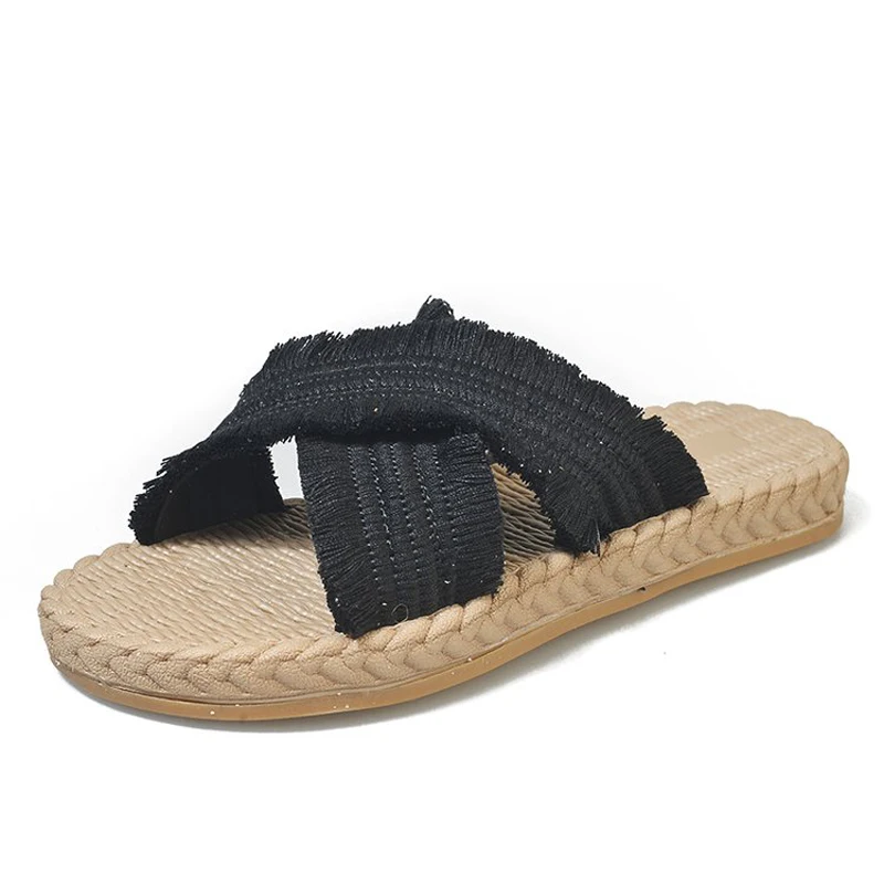 RASS/Новинка 2019 года летние пляжные шлепанцы женские вьетнамки в богемном стиле