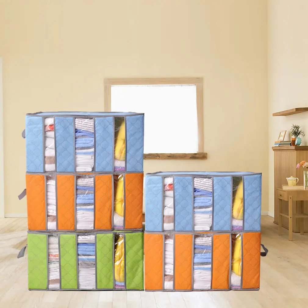 65L бамбуковый древесный уголь прозрачная коробка для хранения Антибактериальная