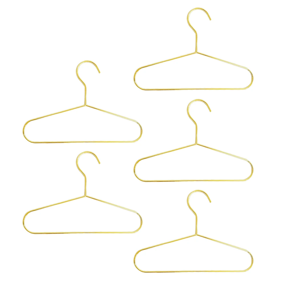 Золотые прочные металлические вешалки 5 шт. 25 см детские для одежды пальто (5