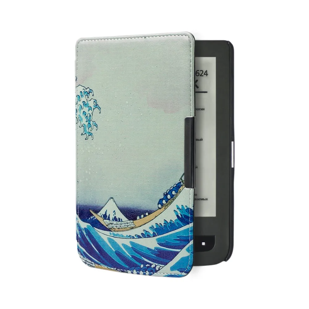 Защитный смарт-чехол для Pocketbook 614 plus, 625 basic touch 2626/626 plus ereader из искусственной кожи+ подарок