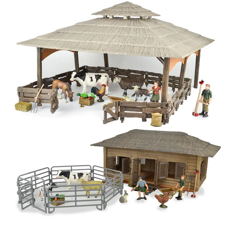 Настоящий зоопарк, джунгли, Животные фермы, модель серии 2, петух, коза, утка, Выдра, детские развивающие игрушки для детей, подарок