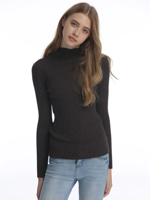 Женский свитер зимний женская одежда эластичный вязаный пуловер зимняя Q166120 |