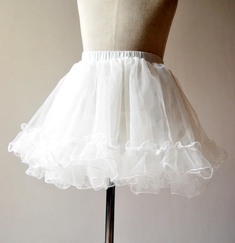 Высококачественная Белая Тюлевая пышная подъюбник для маленькой девочки на