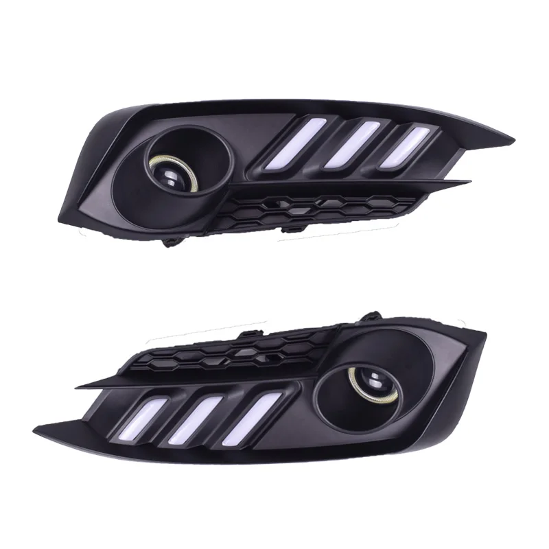 

QINYI For Honda Civic 2016 2017 2018 Turn Yellow Signal Waterproof Car LED Daytime Running Light angel eyes Daylight